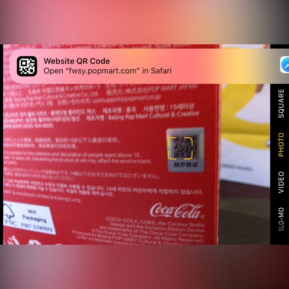 Authentic sealed Popmart Coca-Cola “The Monsters” plush Blind Box Labubu pendant - Picture 3 of 4